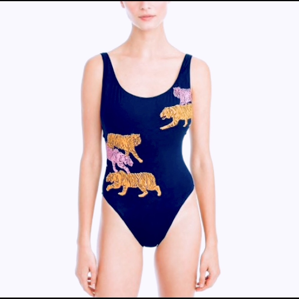 J.Crew 1 Piece w/ Scoop Back & High cut leg, 8